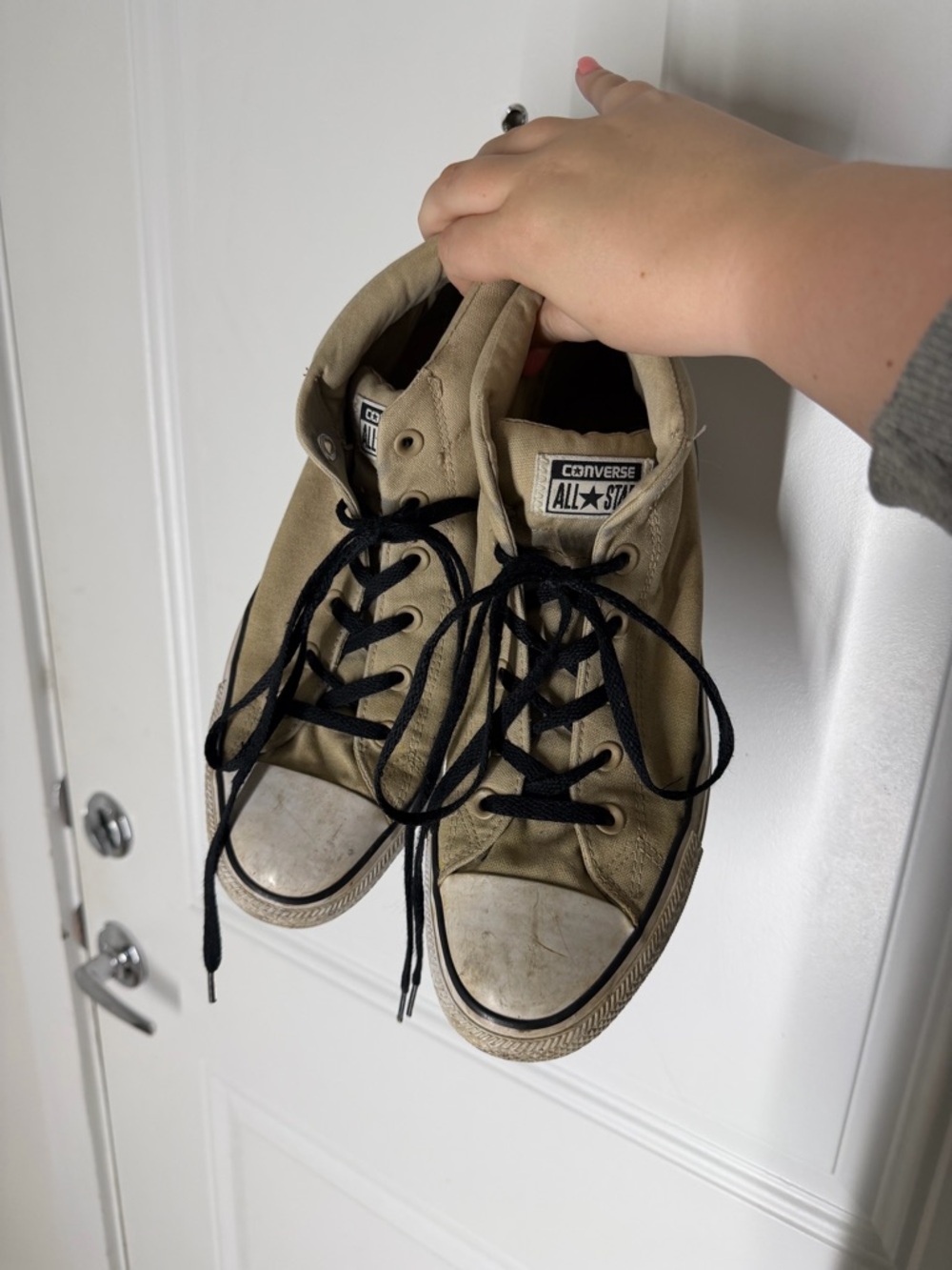 Converse All Star Mens Sneakers - Tan with Black Laces